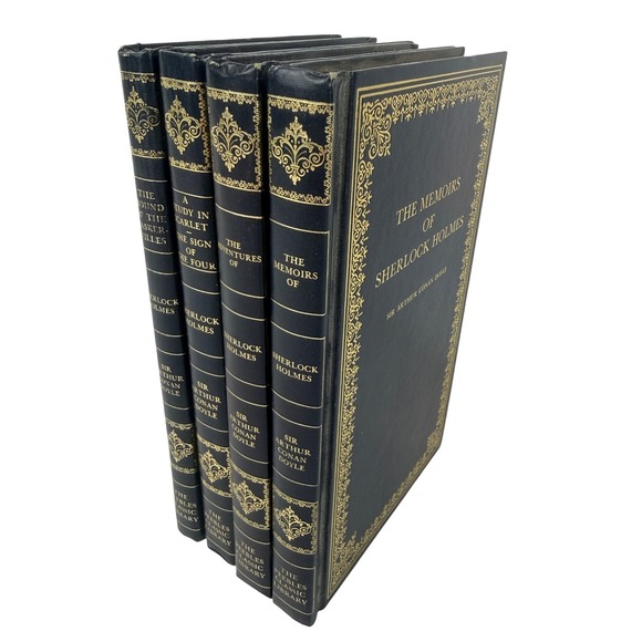 Peebles Press Other - Sherlock Holmes 4 Vol Book Set Peebles Classic Library Sir Arthur Conan Doyle 75